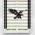 Şampiyon Kara Kartal Temalı Baskılı Zebra Perde 