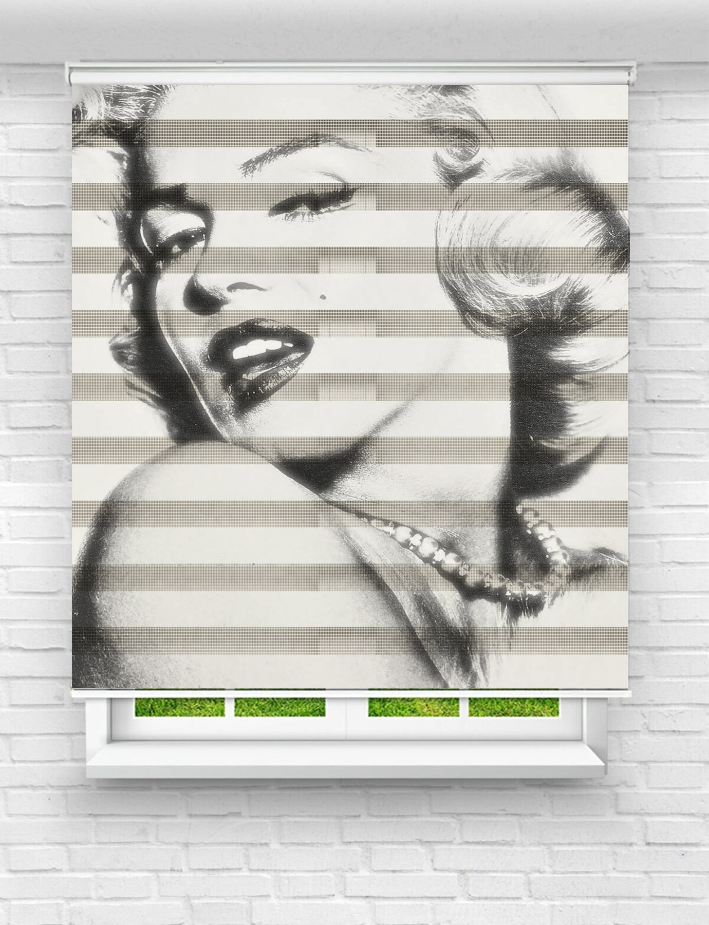 Marilyn Monroe Baskılı Zebra Perde | Şık ve İkonik Tasarım 