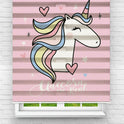 Sevimli Unicorn Baskılı Zebra Perde | Çocuk Odası İçin