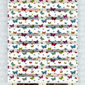 Renkli Kelebek Desenli Zebra Perde - (AKEL-1118-1)