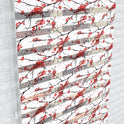 Kırmızı Japon Kiraz Çiçeği Zebra Perde - (AKEL-1120-2)