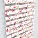 Pembe Manolya Çiçek Desenli Zebra Perde - (AKEL-1123-2)