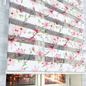Pembe Manolya Çiçek Desenli Zebra Perde - (AKEL-1123-3)