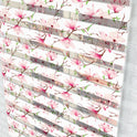 Pembe Manolya Çiçek Desenli Zebra Perde - (AKEL-1123-5)