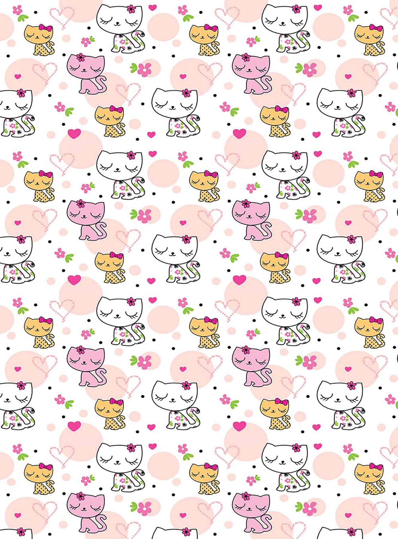 Sevimli Kedi Desenli Zebra Perde - (AKEL-1125-6)