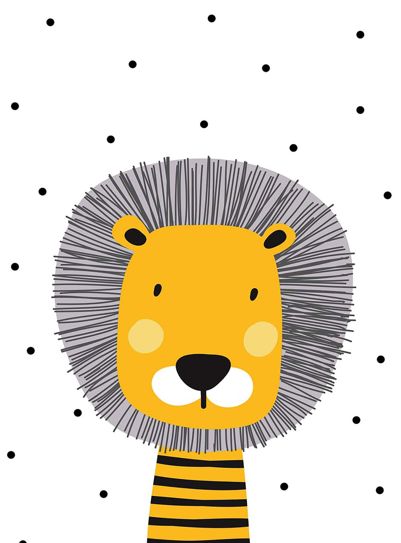 Sevimli Aslan Desenli Zebra Perde - (AKEL-1130-6)