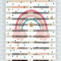 Pastel Gökkuşağı ve Yıldızlar Desenli Zebra Perde - (AKEL-1136-1)