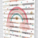 Pastel Gökkuşağı ve Yıldızlar Desenli Zebra Perde - (AKEL-1136-4)