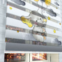 Uçan Fil ve Balon Desenli Zebra Perde - (AKEL-1138-3)