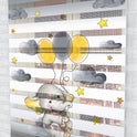Uçan Fil ve Balon Desenli Zebra Perde - (AKEL-1138-4)
