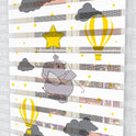 Uçan Fil ve Yıldız Desenli Zebra Perde - (AKEL-1139-4)