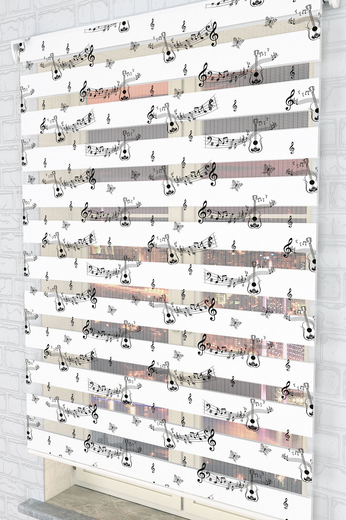 Müzik Temalı Zebra Perde  - (AKEL-1142-4)