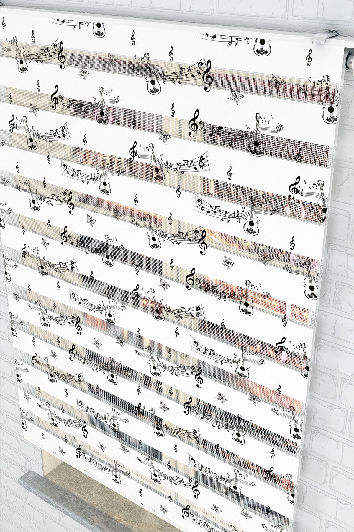 Müzik Temalı Zebra Perde  - (AKEL-1142-5)