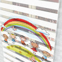 Neşeli Çocuklar ve Gökkuşağı Zebra Perde  - (AKEL-1147-5)