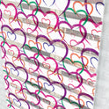 Renkli Kalpler Desenli Zebra Perde  - (AKEL-1148-5)