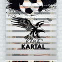 Kara Kartal Futbol Temalı Zebra Perde - (AKEL-1158-1)
