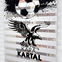 Kara Kartal Futbol Temalı Zebra Perde - (AKEL-1158-4)