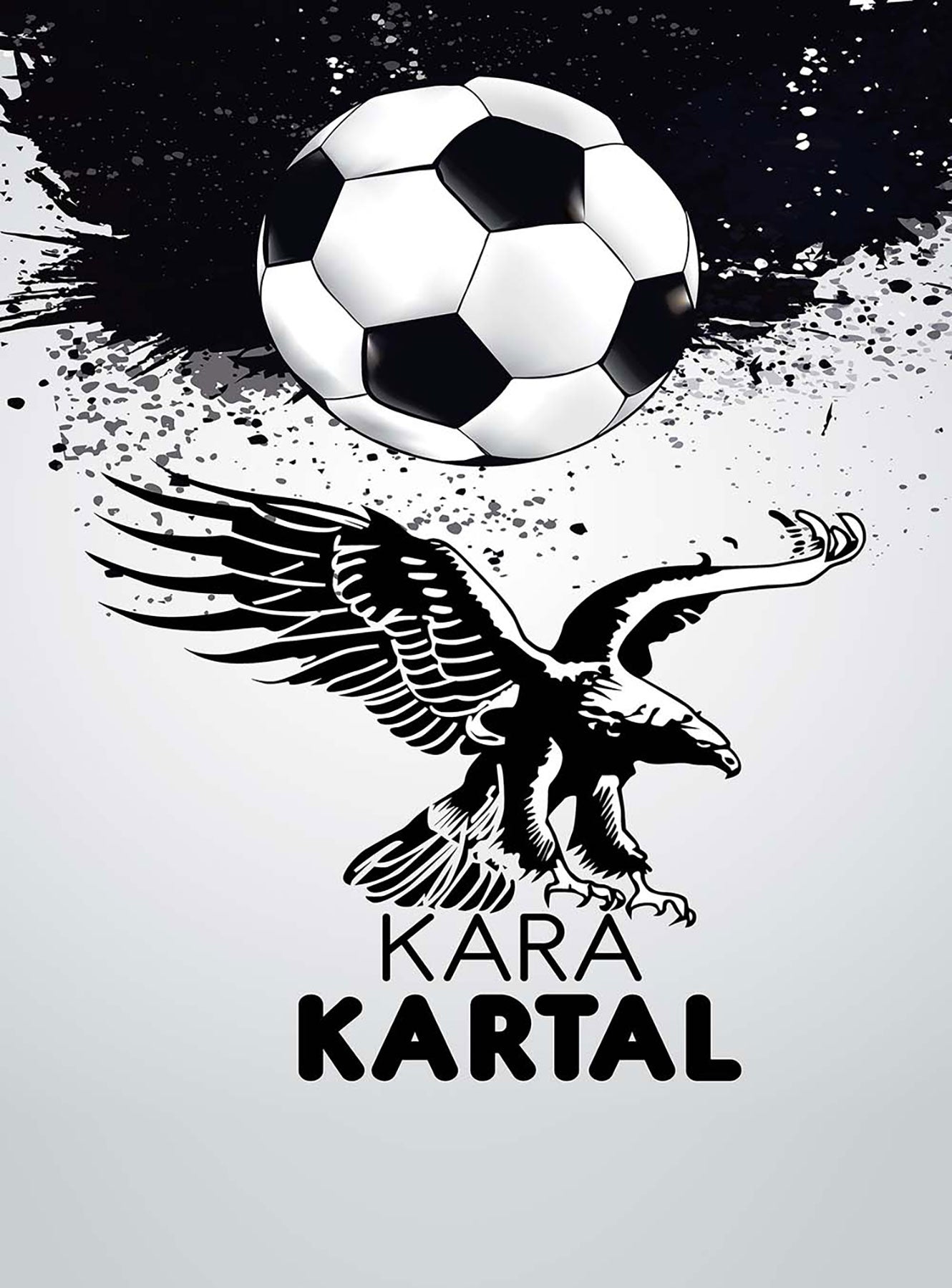 Kara Kartal Futbol Temalı Zebra Perde - (AKEL-1158-6)