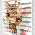 Çiçekli Sevimli Zürafa Zebra Perde - (AKEL-1161-4)