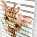 Çiçekli Sevimli Zürafa Zebra Perde - (AKEL-1161-5)