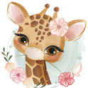 Çiçekli Sevimli Zürafa Zebra Perde - (AKEL-1161-6)