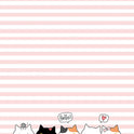 Sevimli Kediler Pembe Zebra Perde - (AKEL-1162-6)