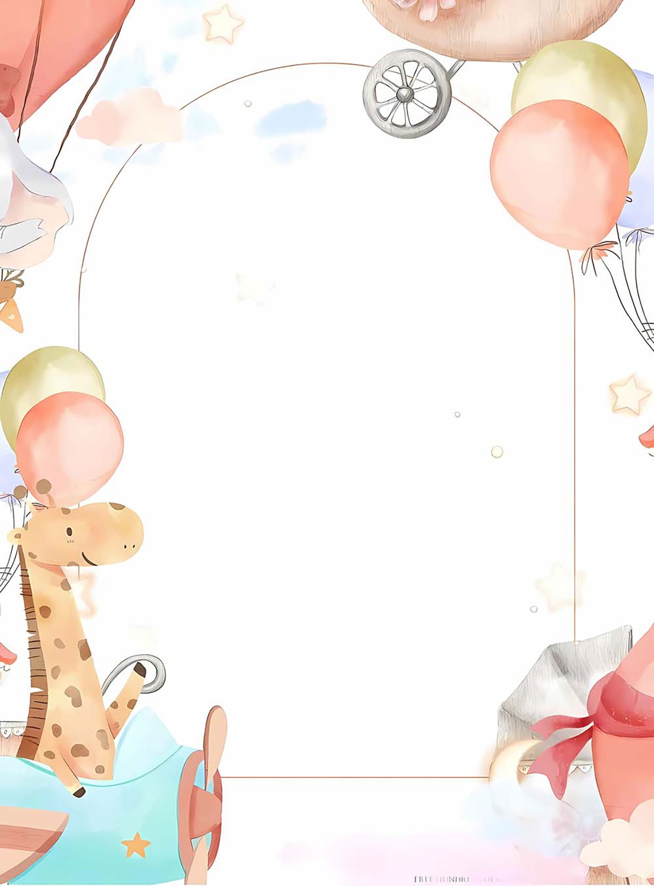 Balonlu Uçan Zürafa Zebra Perde - (AKEL-1180-6)