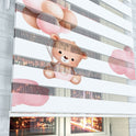 Uçan Balonlu Ayıcık Zebra Perde - (AKEL-1182-3)