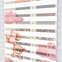 Uçan Balonlu Ayıcık Zebra Perde - (AKEL-1182-4)