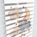 Yıldızlı Ay ve Bulut Desenli Zebra Perde  - (AKEL-1186-2)