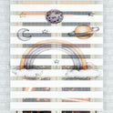 Gezegen ve Gökkuşağı Desenli Zebra Perde - (AKEL-1187-1)