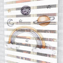 Gezegen ve Gökkuşağı Desenli Zebra Perde - (AKEL-1187-4)