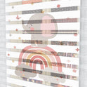 Sevimli Fil ve Gökkuşağı Zebra Perde - (AKEL-1190-4)
