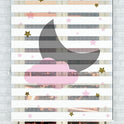 Pembe Bulutlu Ay Zebra Perde - (AKEL-1193-1)