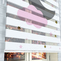 Pembe Bulutlu Ay Zebra Perde - (AKEL-1193-3)