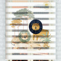 Safari Aslanları Zebra Perde - (AKEL-1198-1)