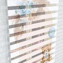 Mavi Balonlu Ayıcık Zebra Perde - (AKEL-1204-2)