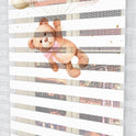 Uçan Balonlu Ayıcık Zebra Perde - (AKEL-1219-4)