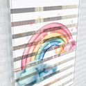 Pastel Gökkuşağı ve Bulut Desenli Zebra Perde - (AKEL-1226-2)