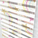 Parıltılı Kuyruklu Yıldız ve Gökyüzü Desenli Zebra Perde - (AKEL-1229-5)