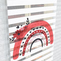 Çiçekli Kırmızı Gökkuşağı Desenli Zebra Perde - (AKEL-1231-2)
