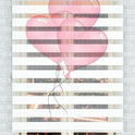 Pembe Kalpli Balon Desenli Zebra Perde - (AKEL-1232-1)