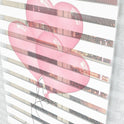 Pembe Kalpli Balon Desenli Zebra Perde - (AKEL-1232-5)