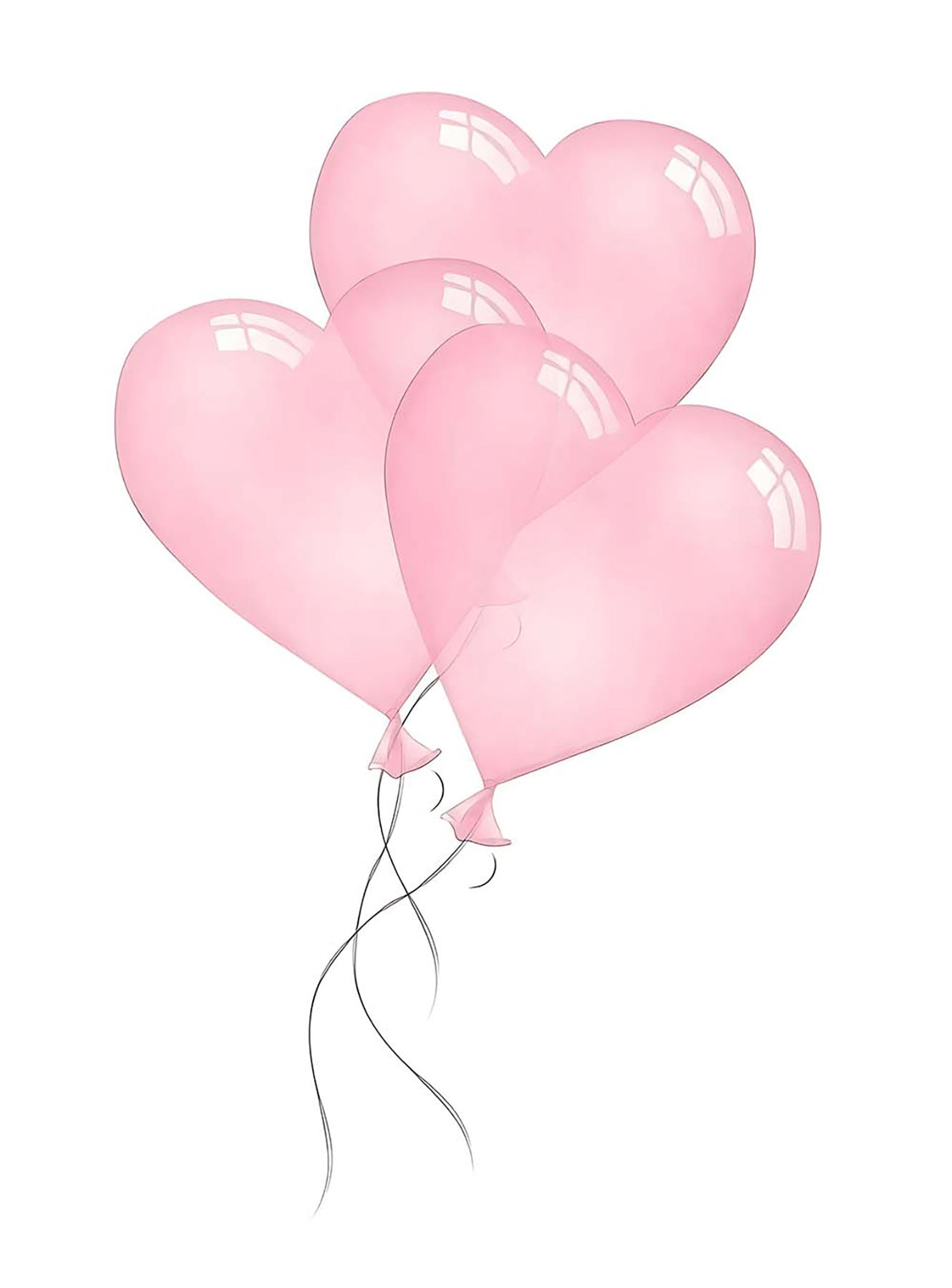 Pembe Kalpli Balon Desenli Zebra Perde - (AKEL-1232-6)