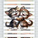 Sevimli Kedi Dostlar Zebra Perde - (AKEL-1233-1)