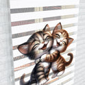 Sevimli Kedi Dostlar Zebra Perde - (AKEL-1233-2)