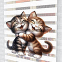 Sevimli Kedi Dostlar Zebra Perde - (AKEL-1233-4)