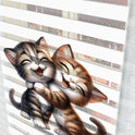 Sevimli Kedi Dostlar Zebra Perde - (AKEL-1233-5)