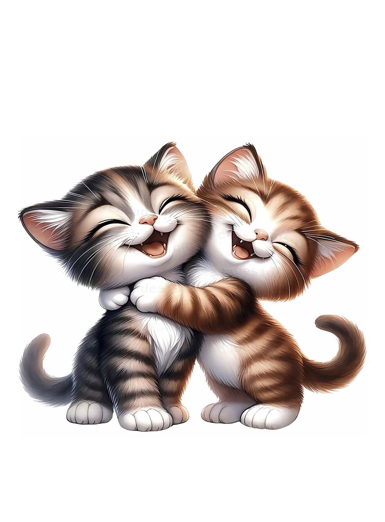 Sevimli Kedi Dostlar Zebra Perde - (AKEL-1233-6)