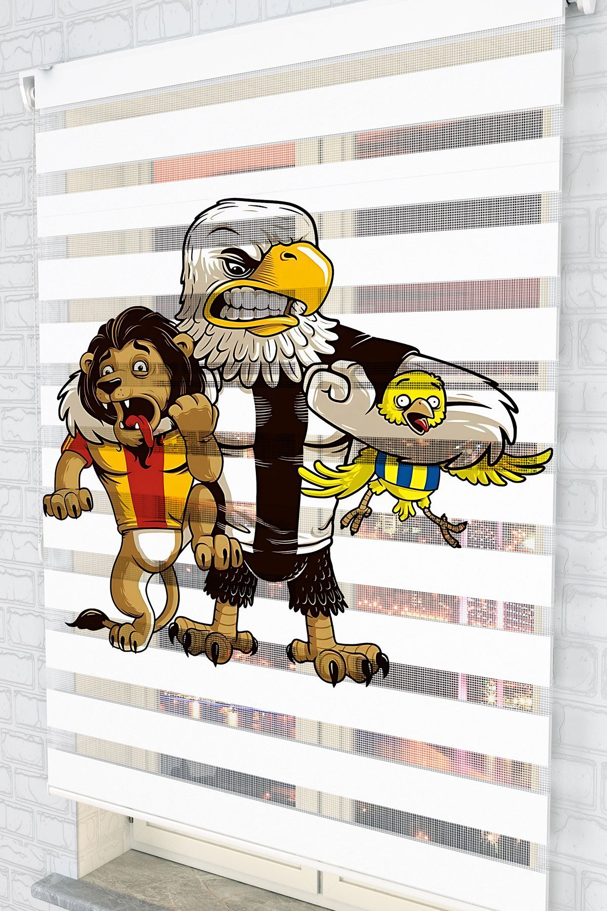 Kartal ve Aslan Taraftar Zebra Perde - (AKEL-1235-4)